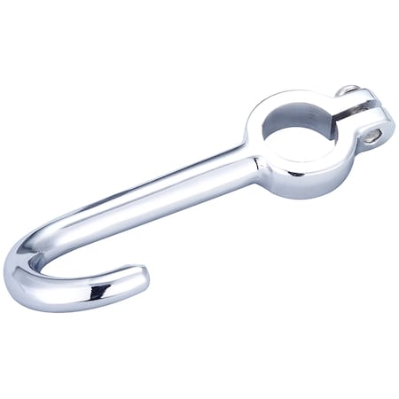 Central Brass Finger Hook and Screw, Polished Chrome CS-42017